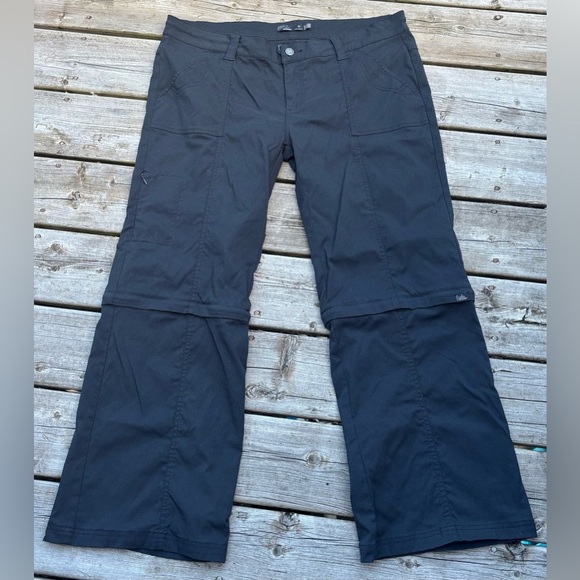 Prana Black Convertible Hiking Pants/Shorts Women's 16 - Picture 1 of 10